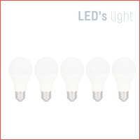 5-pack LED lampen met E27 fitting