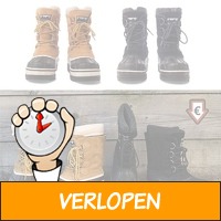 Unisex snowboots van leer