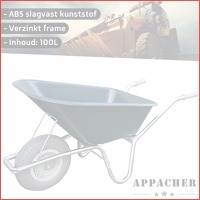 Appacher kruiwagen 100L