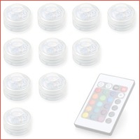 10 x waterdichte multi color LED-Lampen