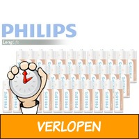 48-pack Philips LongLife batterijen