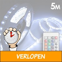 5 meter LED-strip + draadloze remote