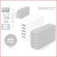 Ninetec 5-poorts 8A laadstation