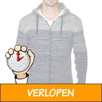 Asymmetrisch Tazzio vest met capuchon