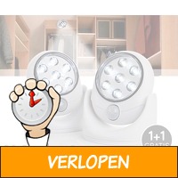 2 Light Angel LED-spots met bewegingssensor