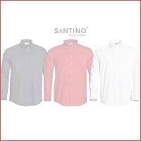 Button down herenshirt in 3 kleuren