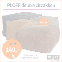 Ploff Deluxe leren poef