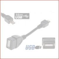 Micro USB naar USB OTG host adapter kabe..