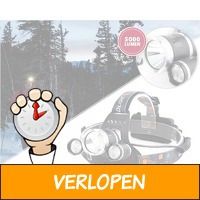 Hoofdlamp met 5000 lumen en accu