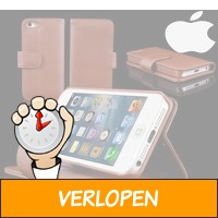 Lederen iPhone Flip portemonnee case