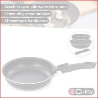 2 aluminium Cuisy koekenpannen