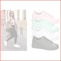 Leather look sneaker