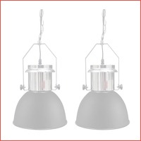 2 x moderne metalen hanglamp