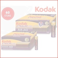 60 x Kodak Xtralife batterijen