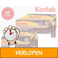 60 x Kodak Xtralife batterijen