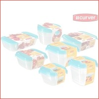 22x Curver vershoudbakjes + deksels