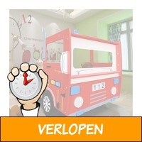 Kinderbed brandweerwagen 200 x 90 cm rood