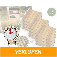 12 terrastegels van duurzaam hout