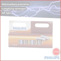 12-pack Philips AA batterijen