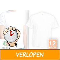 12 Fruit of the Loom T-shirts ronde hals