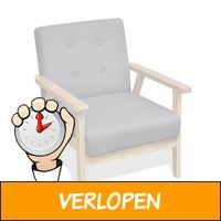 Fauteuil retro hout grijs