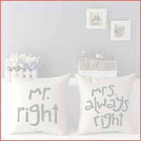 Mr. en Mrs. Always Right kussenslopen