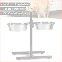 Deluxa drink- en voerbak voor honden