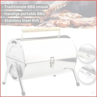 Stainless RVS draagbare barbecue