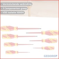 7-delige Gedore schroevendraaierset