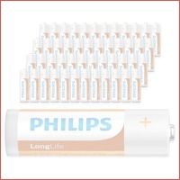 48 x Philips LongLife batterijen