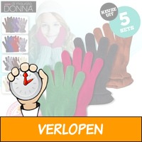 4 paar gekleurde handschoenen