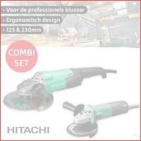 Hitachi haakse slijpers combiset 2.0