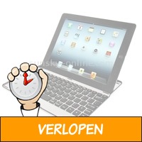 Apple iPad 2, 3 en 4 BT toetsenbord in aluminium hoes m..