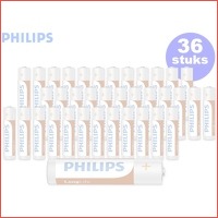 36 x Philips LongLife batterijen