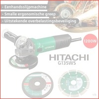 Hitachi haakse slijpmachine 125mm