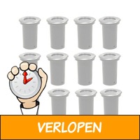 Set van 12 grondspots RVS rond