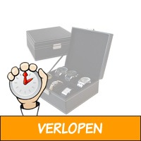 Luxe horlogebox voor 6 horloges