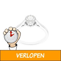 Sterling zilveren ring met 0,2-karaats diamant