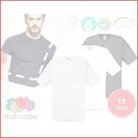 12-pack fruit of the loom T-shirts