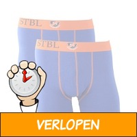 2-pack Suitable Boxershort (blauw + oranje)