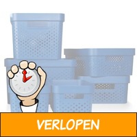 Curver Infinity opbergbox - set van 8 - blauw