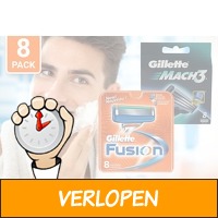 8-pack Gillette Fusion of Mach3 scheermesjes