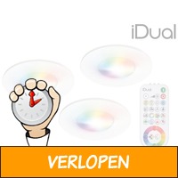 3 x iDual RGB IP65 inbouwspots