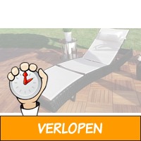 Polyrattan ligstoel voor in de tuin