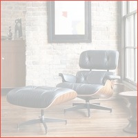 Designer loungefauteuil met voetenbank