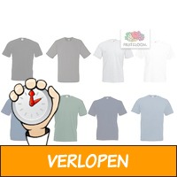 8-pack Fruit of the Loom T-shirts in diverse kleuren en..