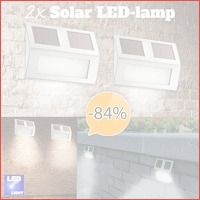 2 x solar LED buitenlampen