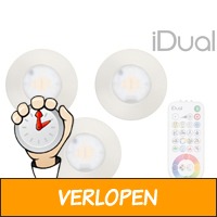 3 x iDual RGB IP65 inbouwspots