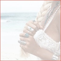 Bohemian 9-delige ringen set