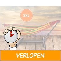 Multicolour XXL hangmat met frame